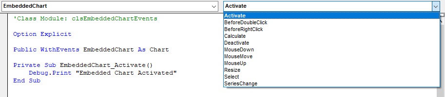 Embedded Chart Procedure Box