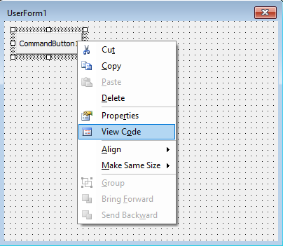 UserForm Control View Code