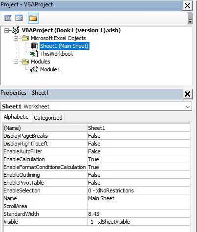 Worksheet Name Property